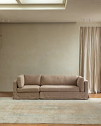 Canapé d'angle à jupe