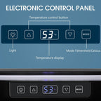 Réfrigérateur à boissons de 1,3 pi³ - Mini-réfrigérateur pour 48 canettes et 12 bouteilles, porte en verre, commande tactile électronique