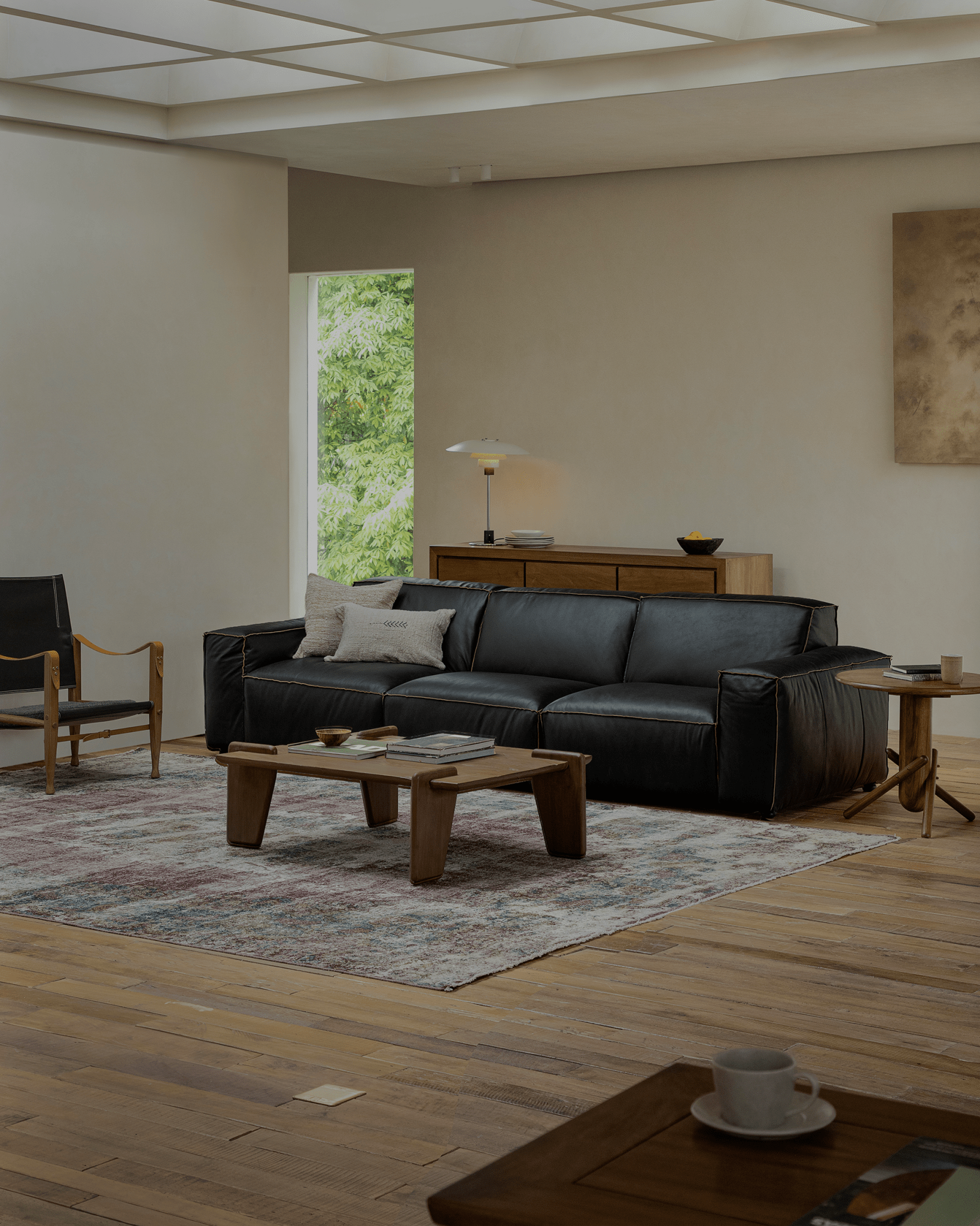 Canapé d'angle en cuir Botan