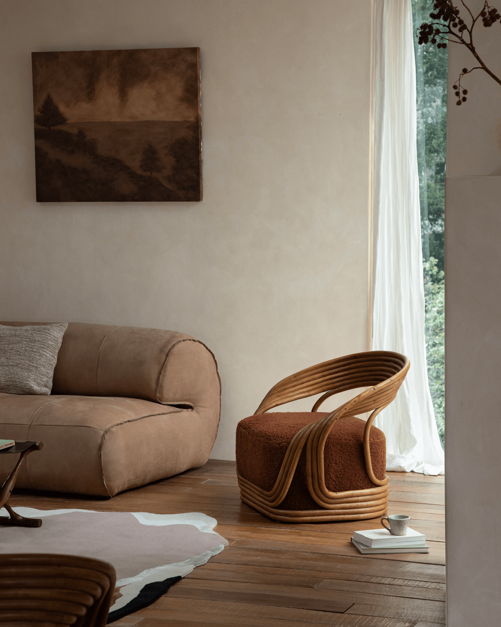 Fauteuil lounge en rotin Undina