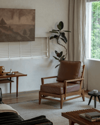 Fauteuil lounge en cuir René