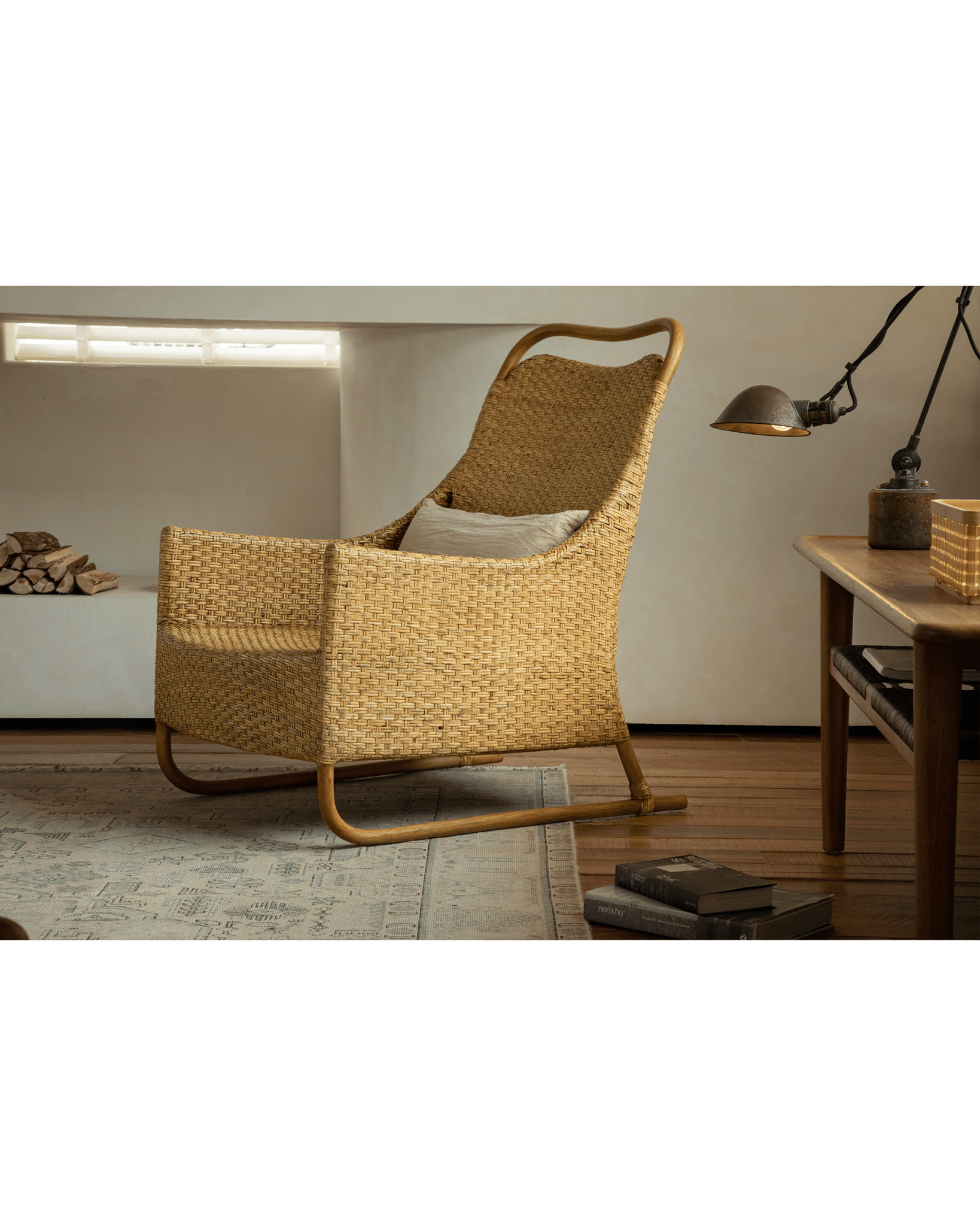 Fauteuil lounge en rotin Sled