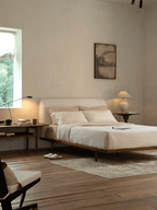 Lit Seren en teck et lin