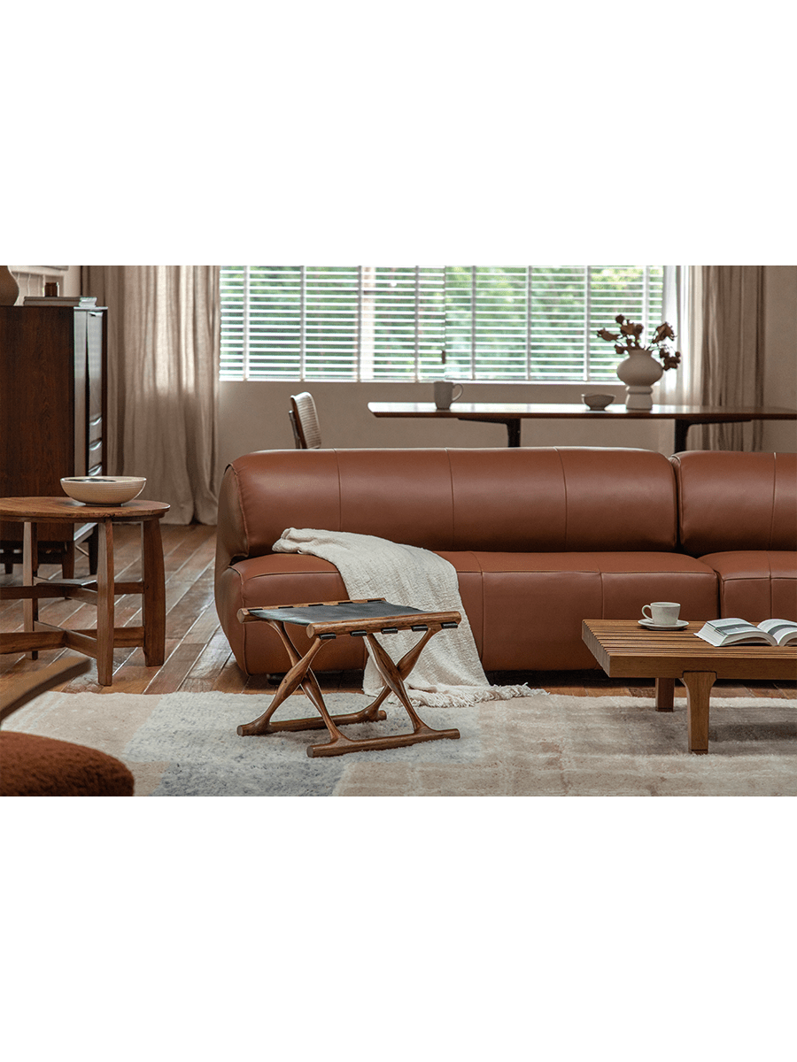 Tabouret en cuir Maverick