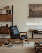 Fauteuil lounge en cuir René