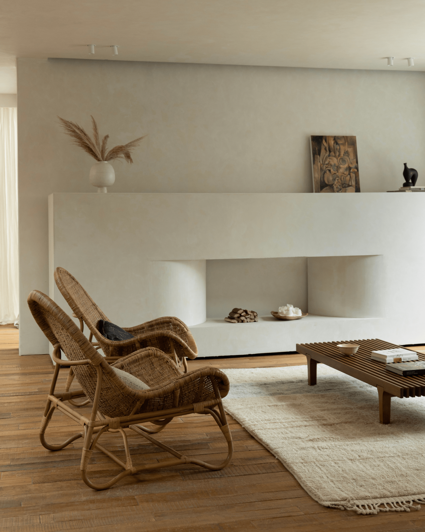 Fauteuil lounge en rotin Buffier