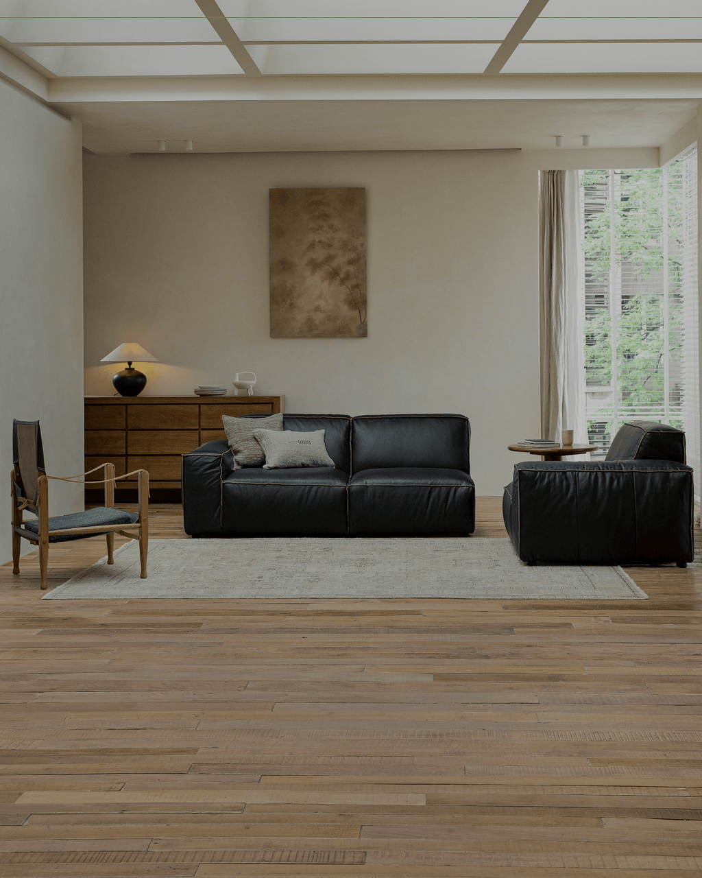 Canapé d'angle en cuir Botan