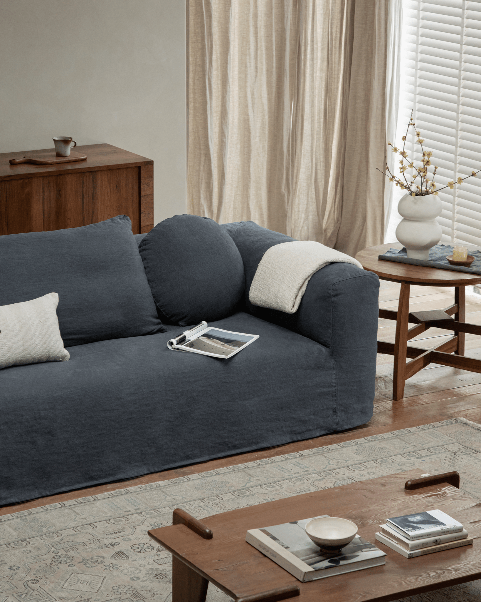 Canapé Domu à housse naturelle