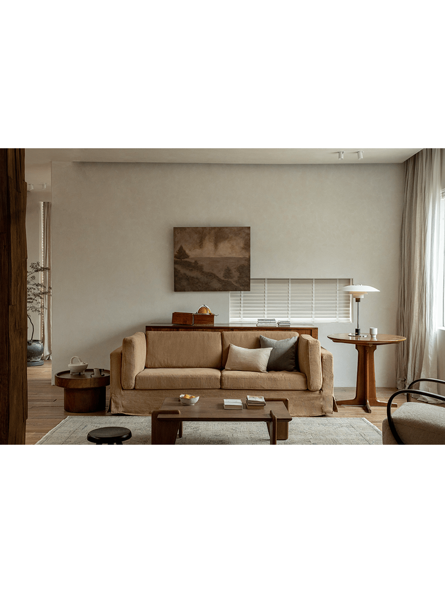 Jupe de canapé en lin