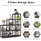 Bibliothèque échelle à 12 étagères, bibliothèque d'angle industrielle