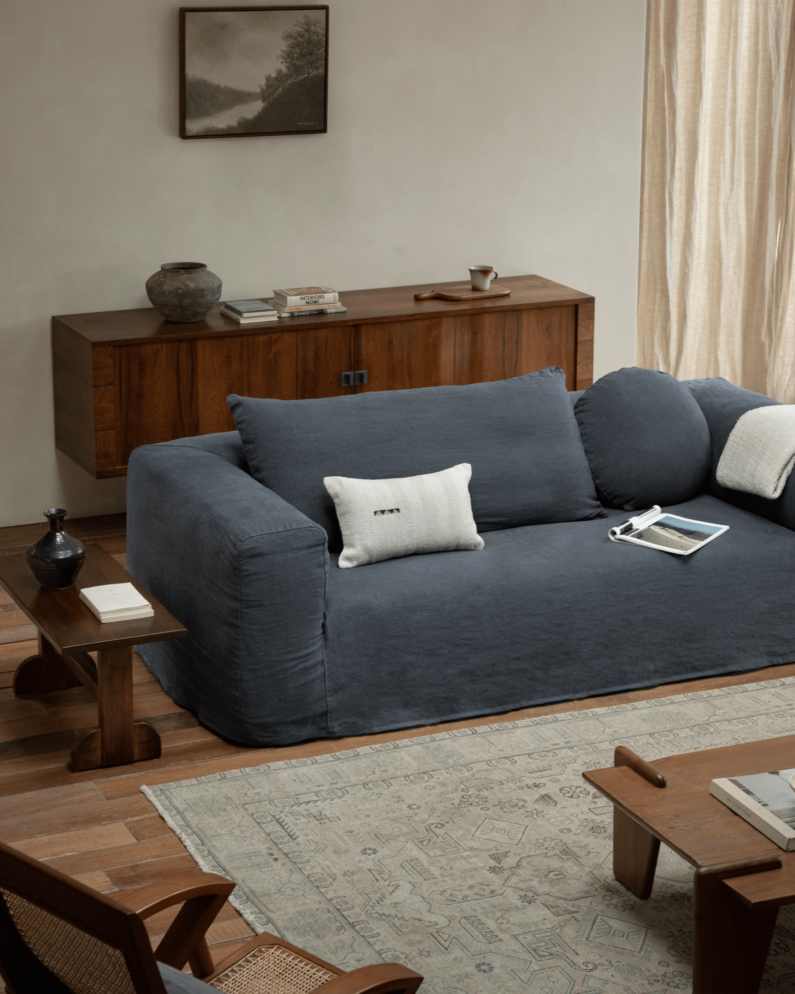 Canapé Domu à housse naturelle