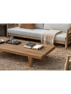 Table basse extérieure avec clôture