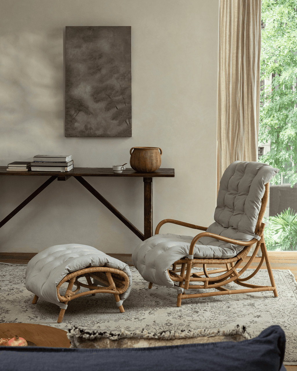 Fauteuil lounge en rotin Nalgae