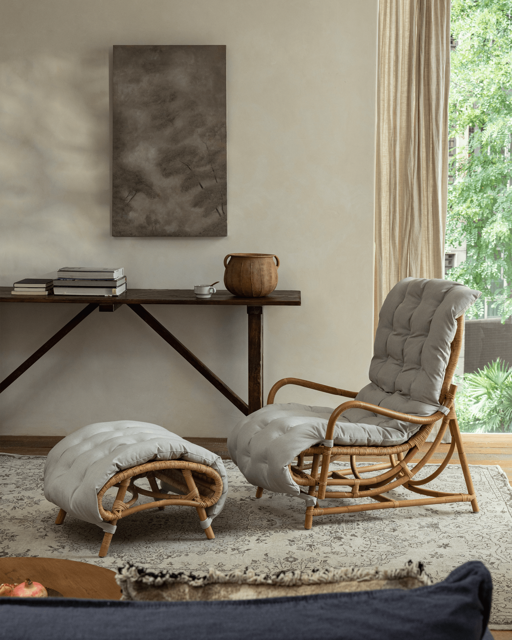 Fauteuil lounge en rotin Nalgae