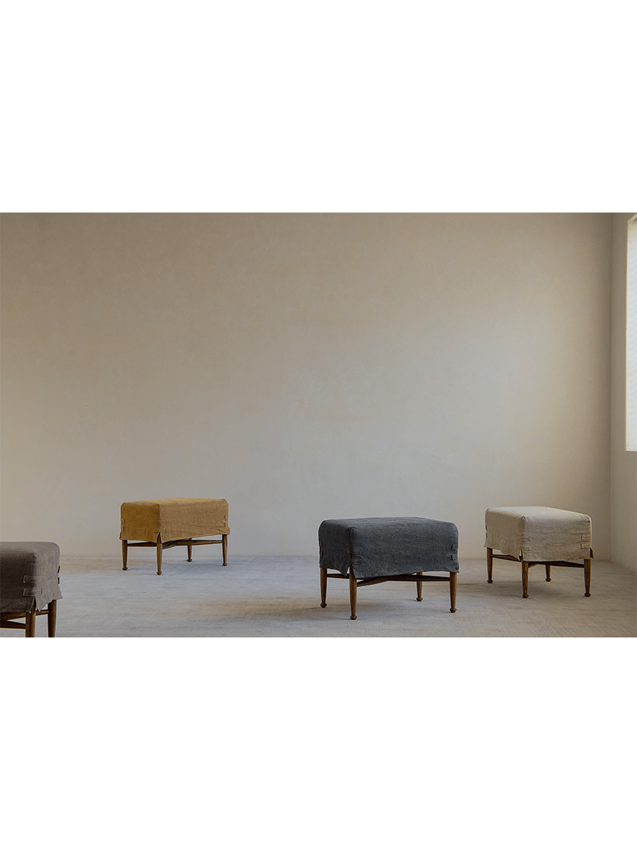 Tabouret à housse Crabby