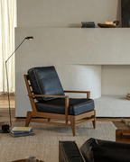 Fauteuil lounge en cuir René