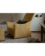 Fauteuil lounge coulissant en rotin