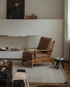 Fauteuil lounge en cuir René