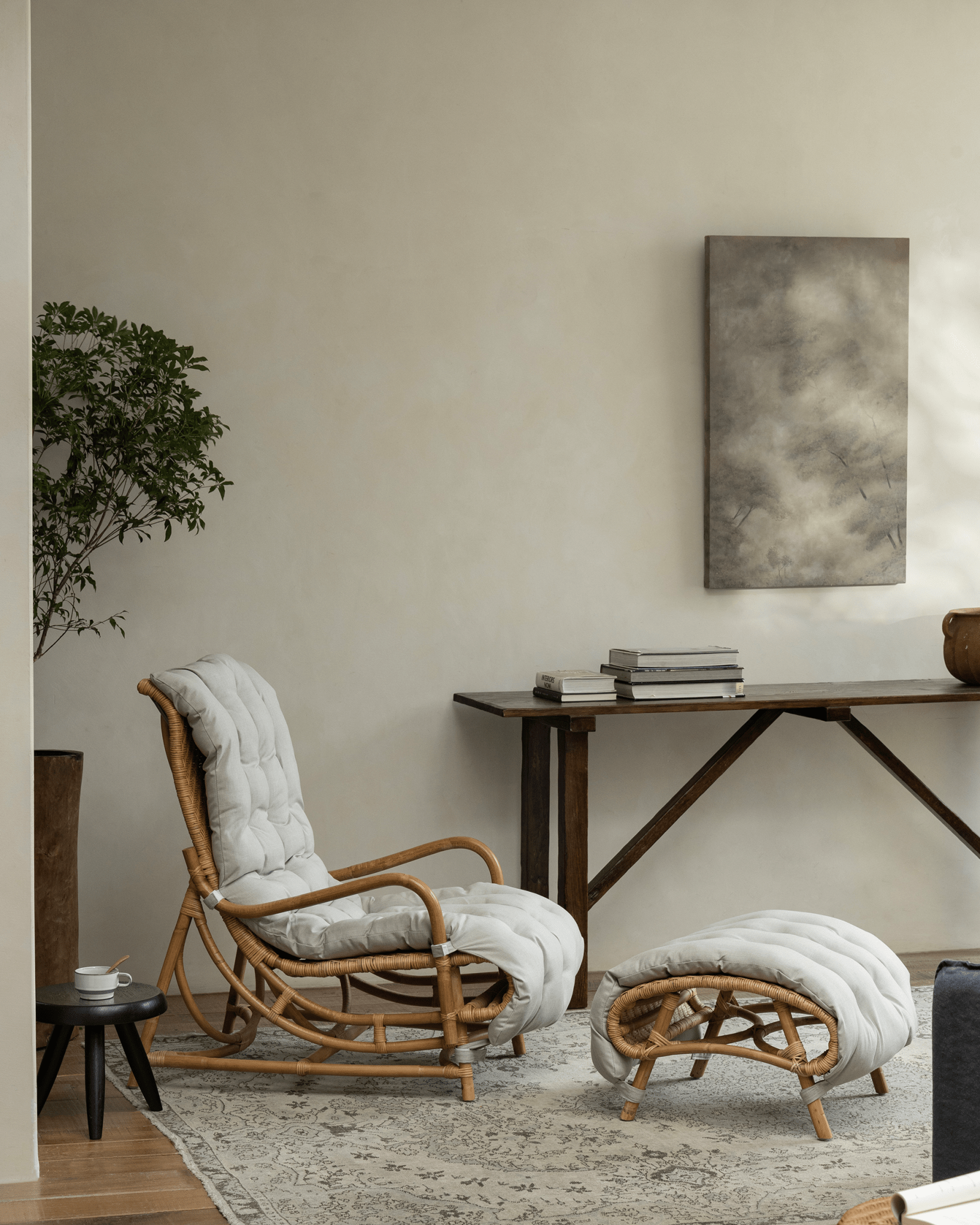 Fauteuil lounge en rotin Nalgae