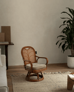 Fauteuil pivotant Ray Mini en rotin