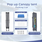 Gazebo de jardin renforcé escamotable avec rideau d'angle élégant - 13 x 13 pi