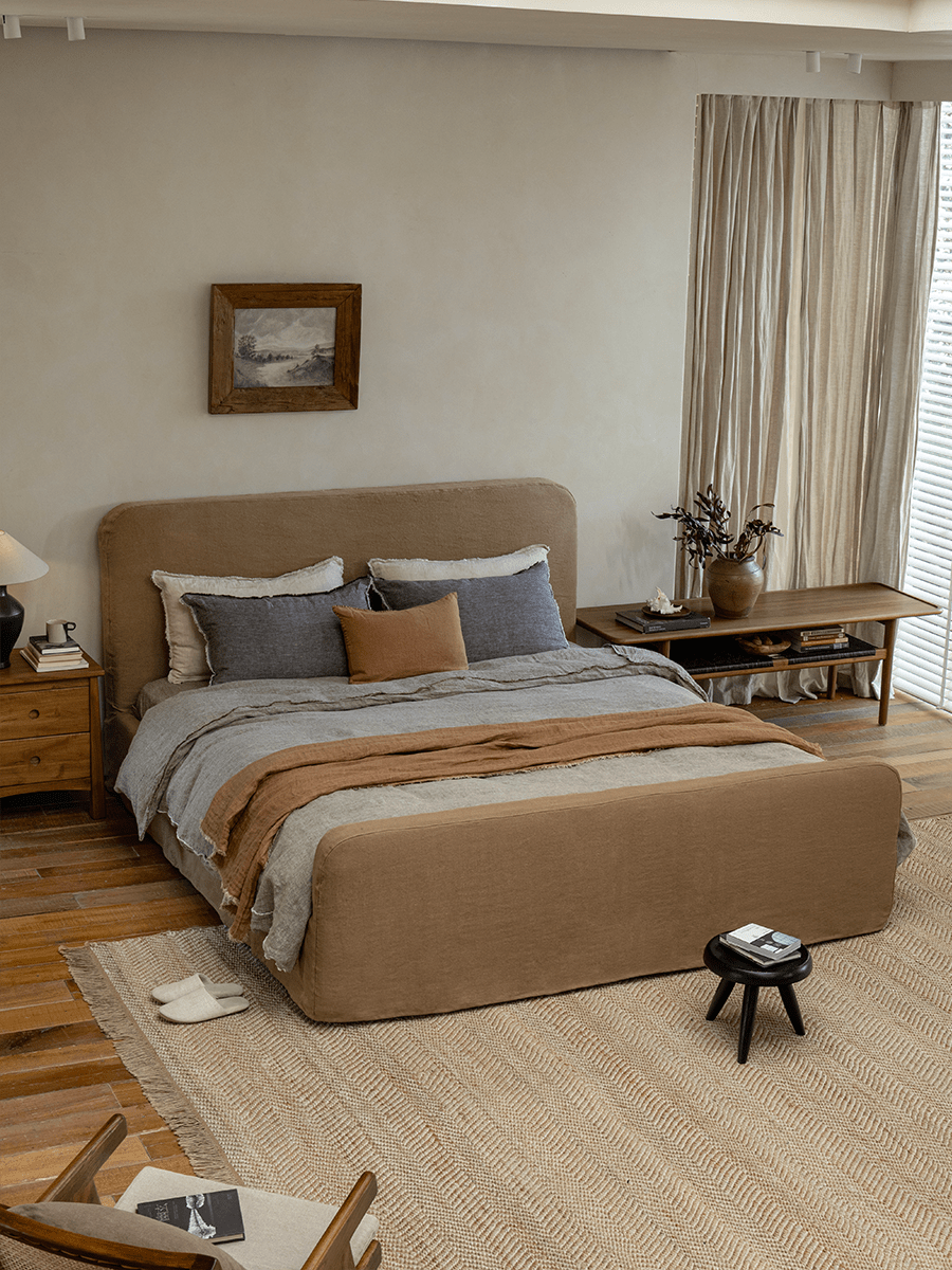 Housse de lit en lin Guni