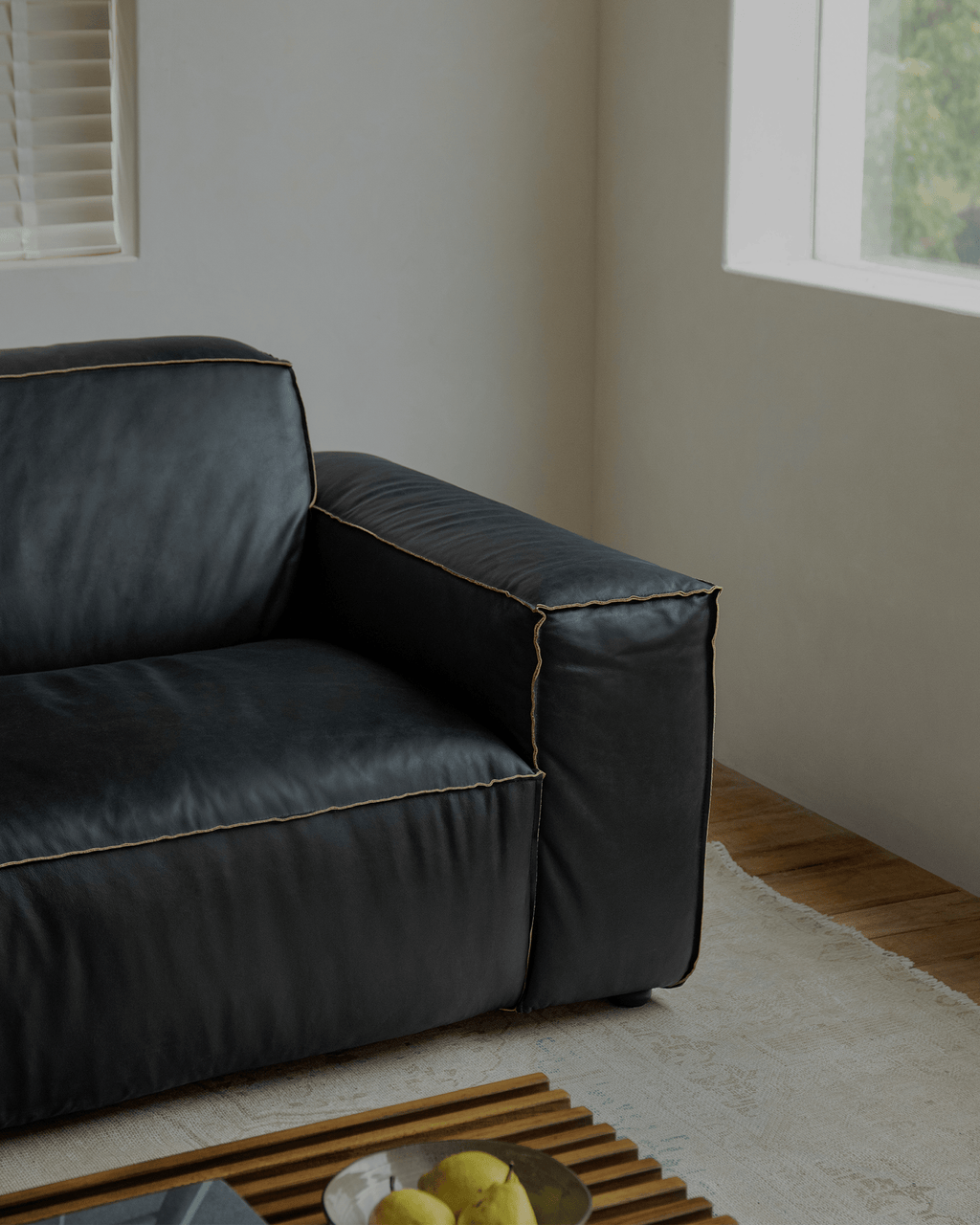 Canapé d'angle en cuir Botan