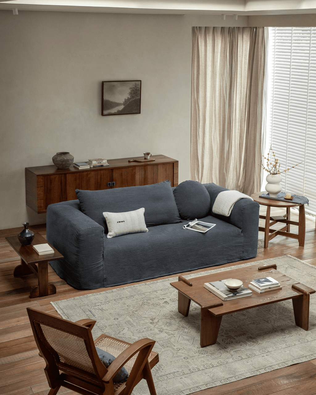 Canapé Domu à housse naturelle