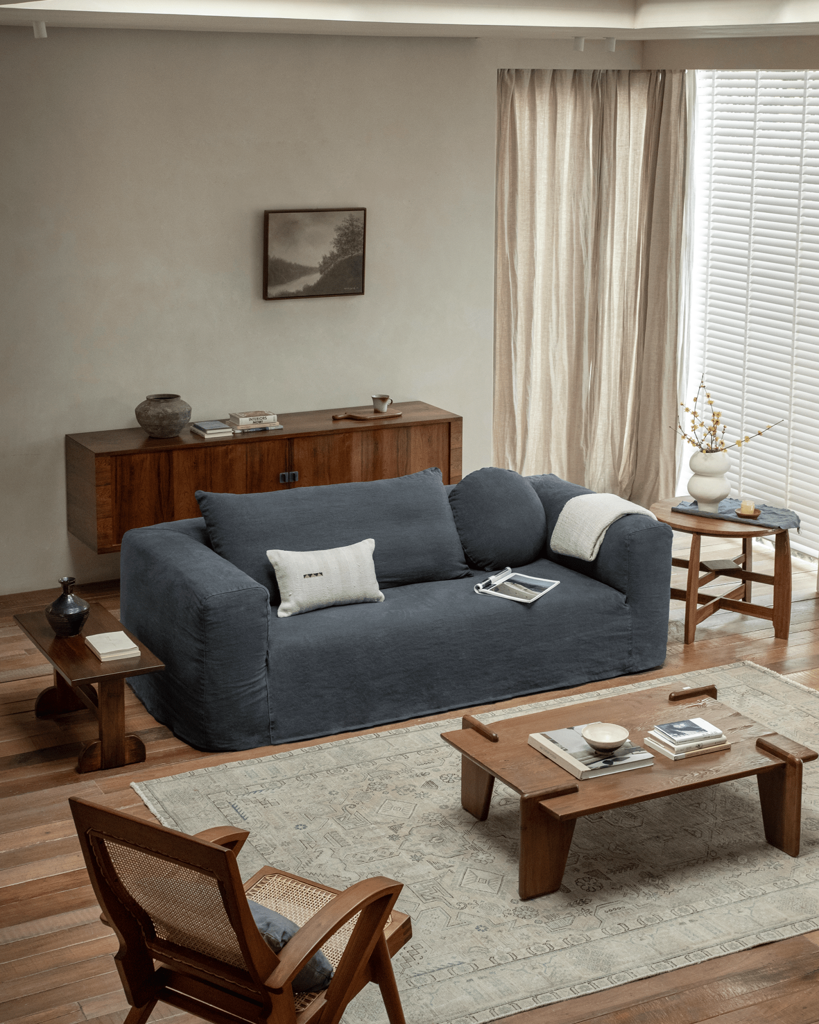 Canapé Domu à housse naturelle