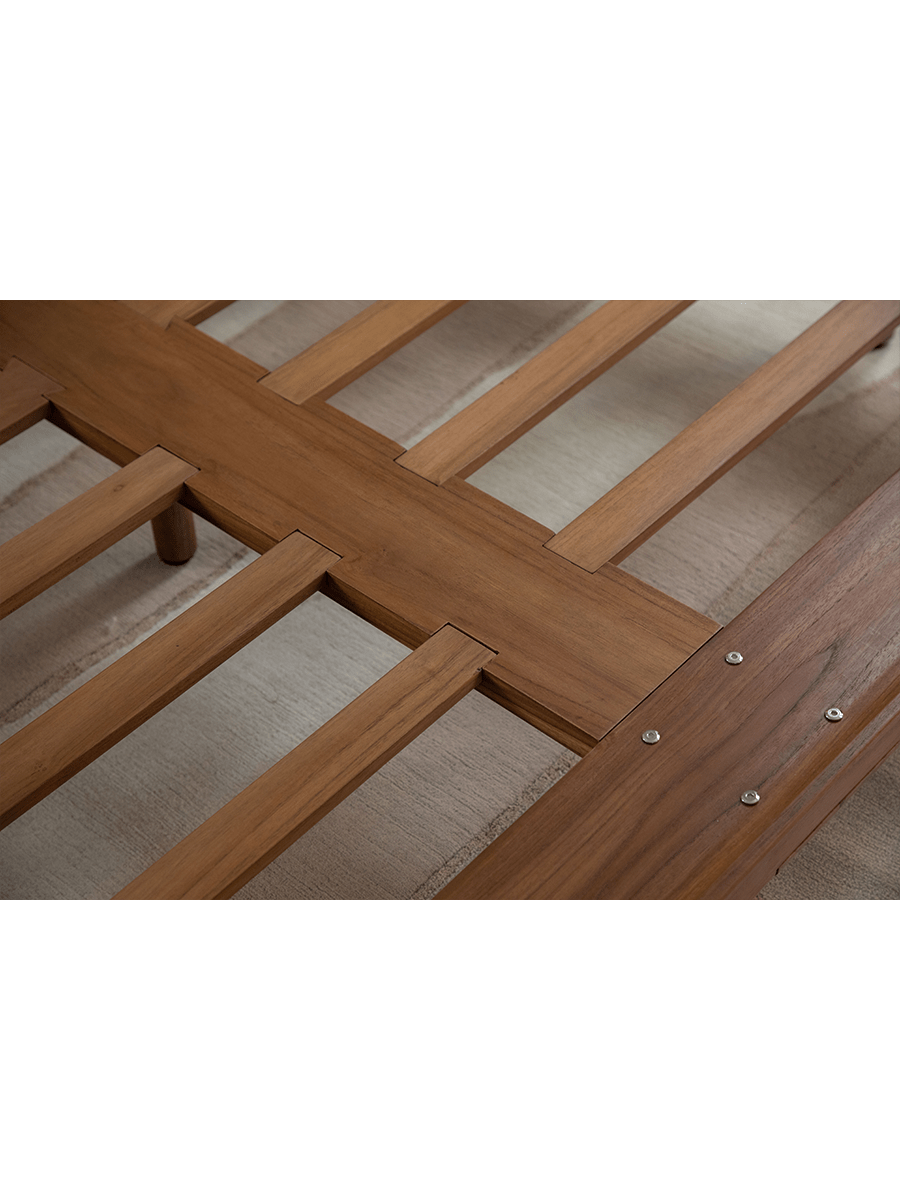 Lit Seren en teck et lin