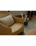 Fauteuil lounge coulissant en rotin