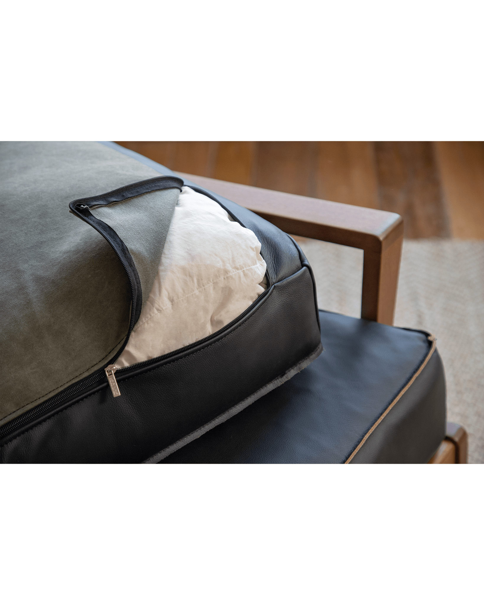 Fauteuil lounge en cuir René