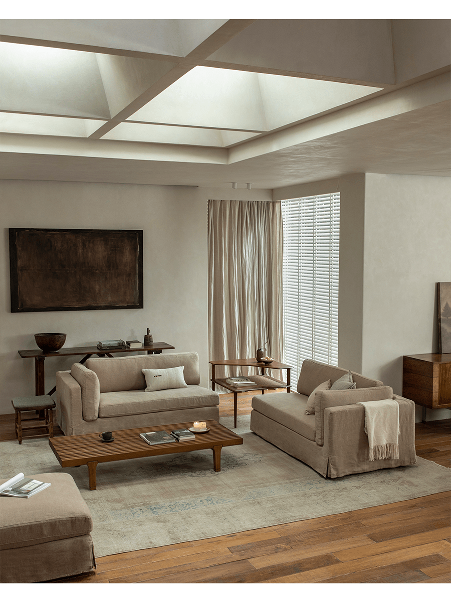 Canapé d'angle à jupe