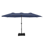 Parasol double extra large de 15 pieds pour patio double face de MAISON ARTS avec base incluse