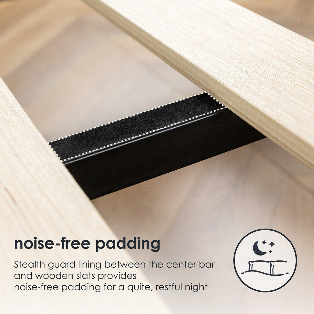 Cadre de lit plateforme classique en bois massif de 16 pouces, disponible en plusieurs finitions