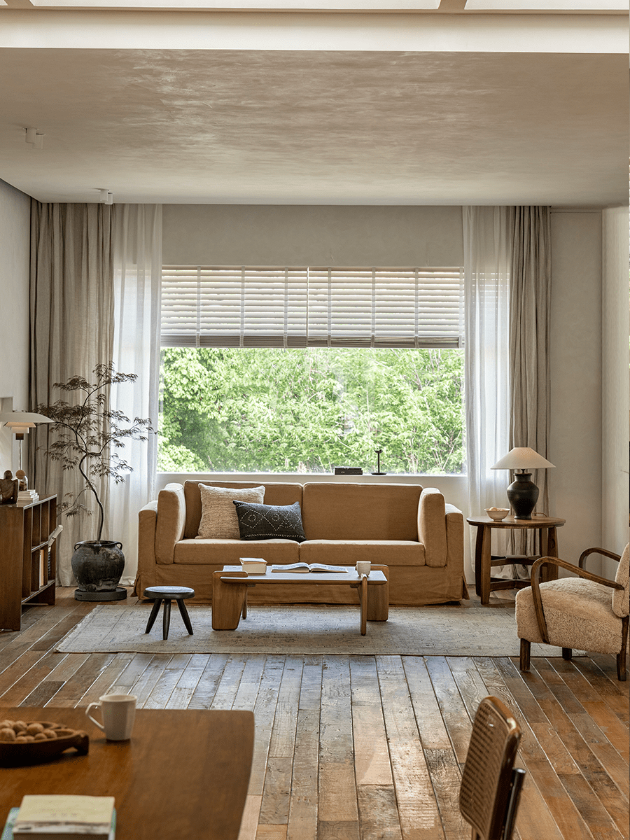 Jupe de canapé en lin