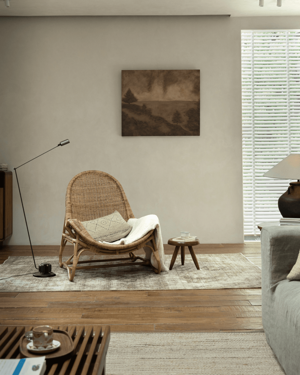 Fauteuil lounge en rotin Buffier