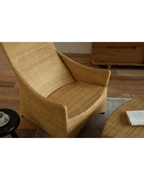 Fauteuil lounge coulissant en rotin