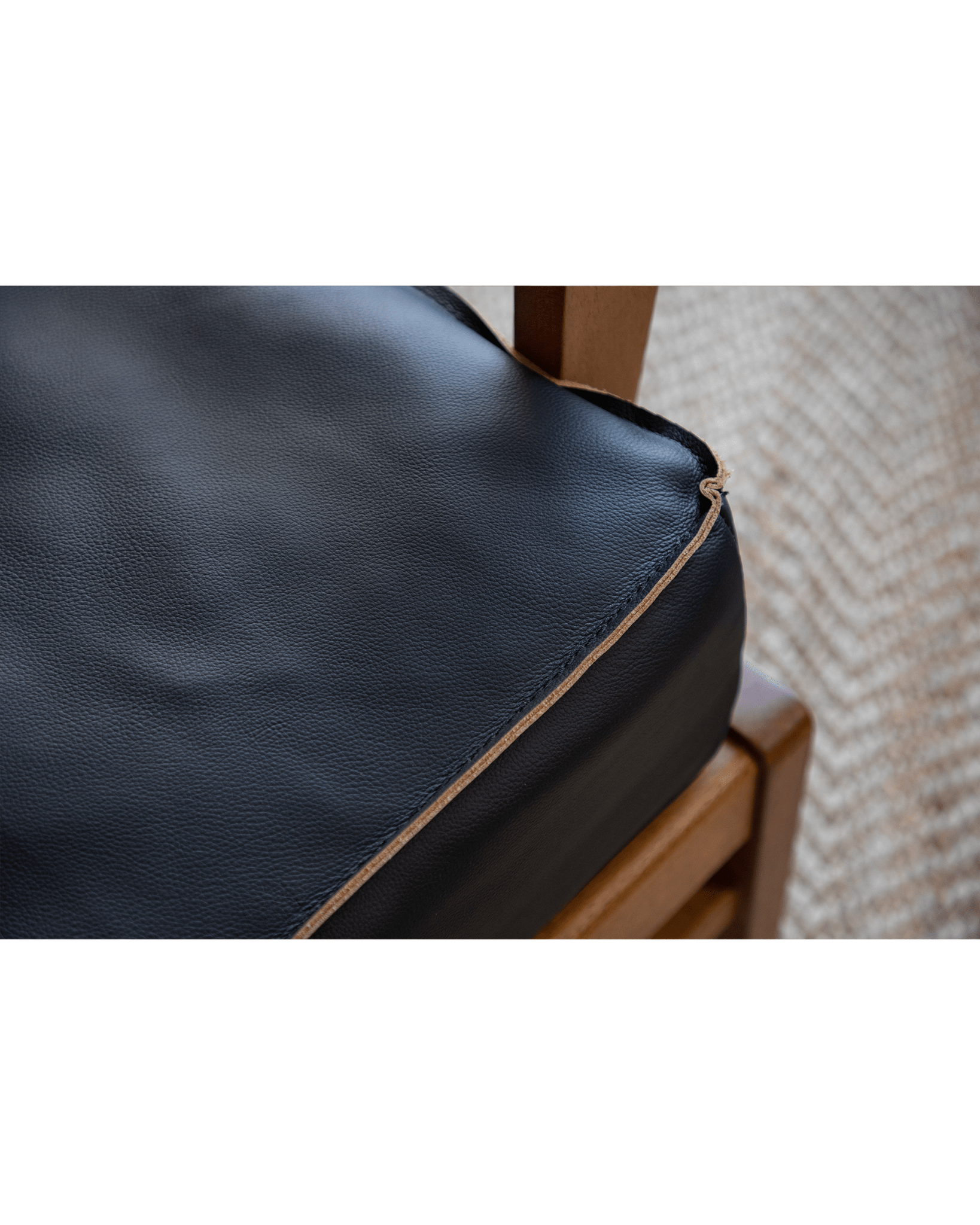 Fauteuil lounge en cuir René