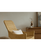 Fauteuil lounge coulissant en rotin