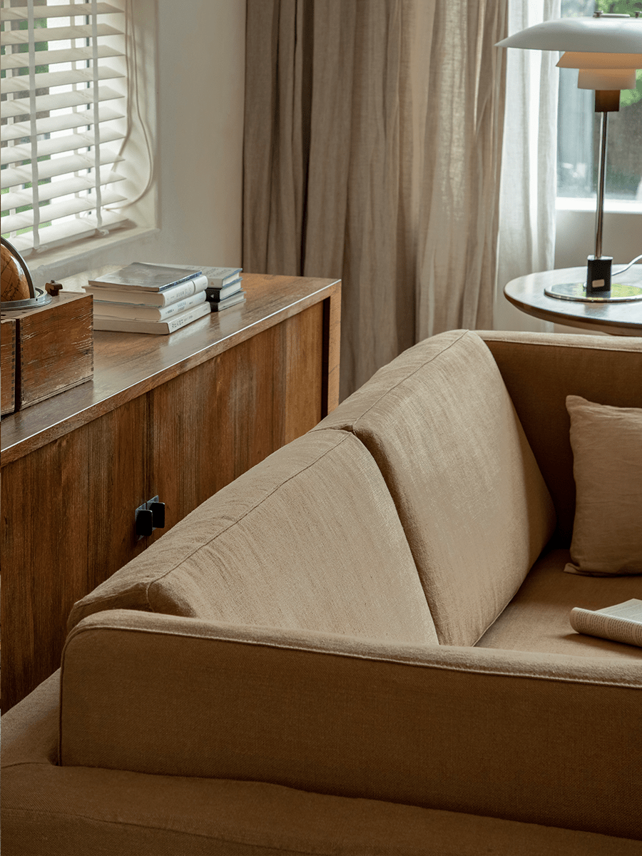 Jupe de canapé en lin