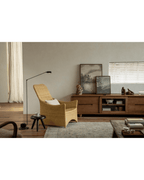 Fauteuil lounge coulissant en rotin