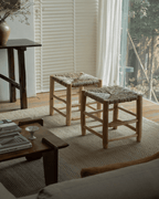 Tabouret tissé à la main Isla