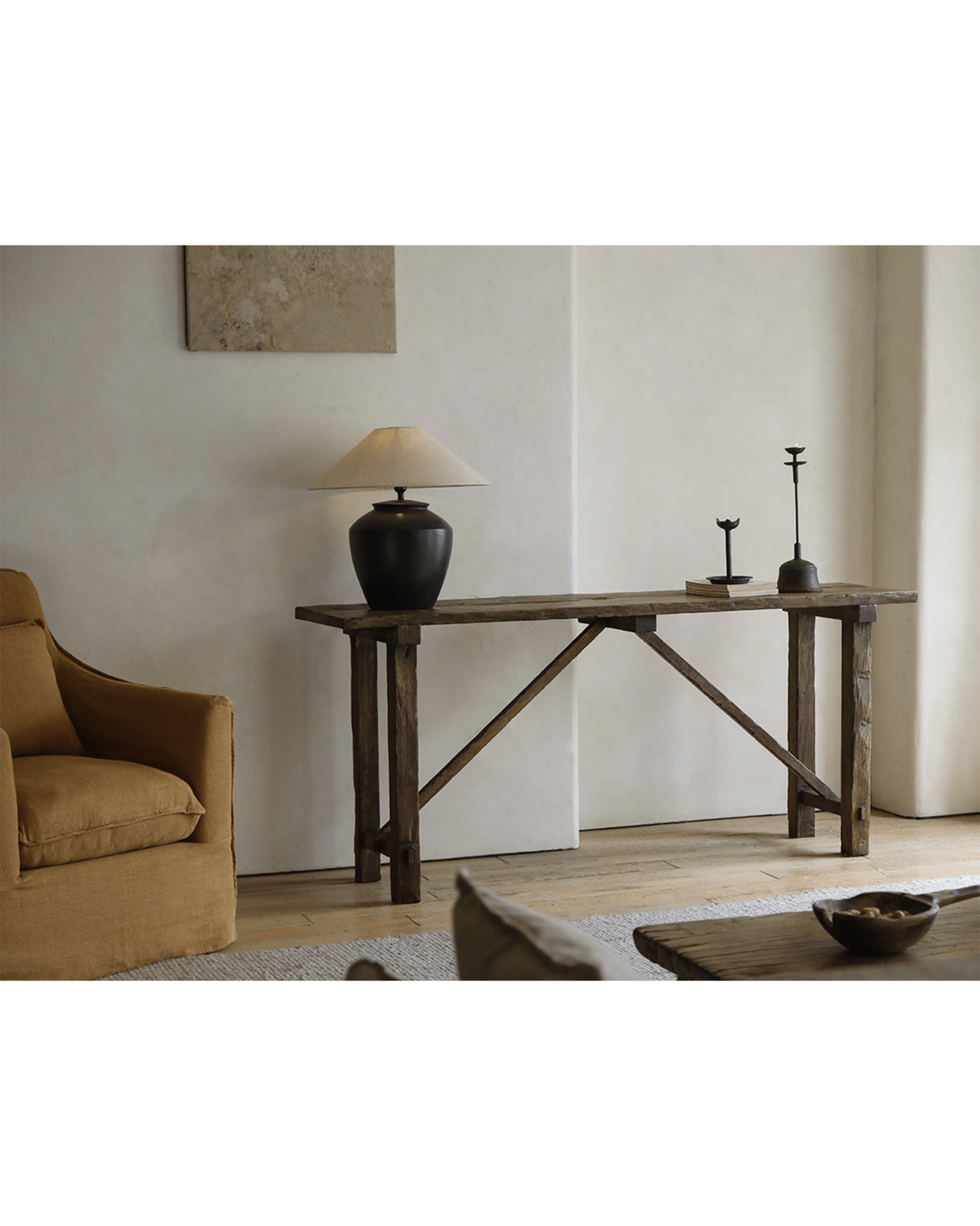 Table console en forme de K
