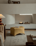 Fauteuil lounge coulissant en rotin