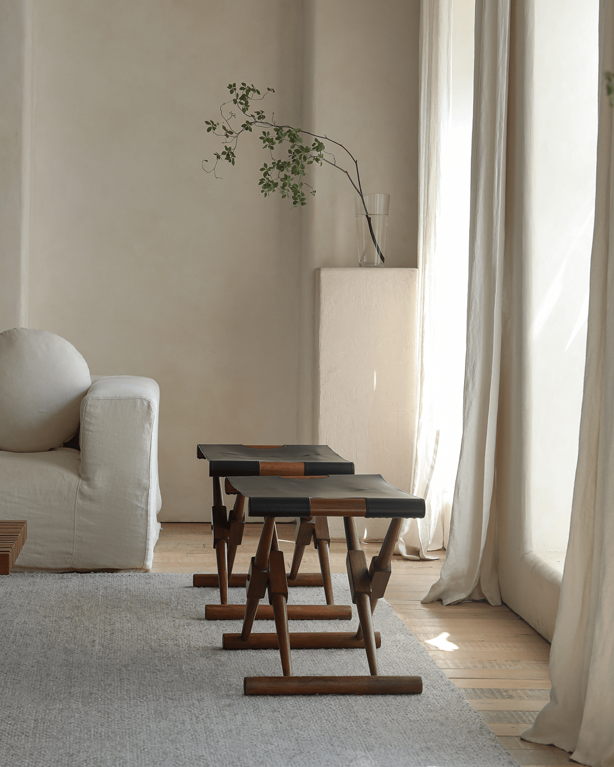 Tabouret en cuir de luxe