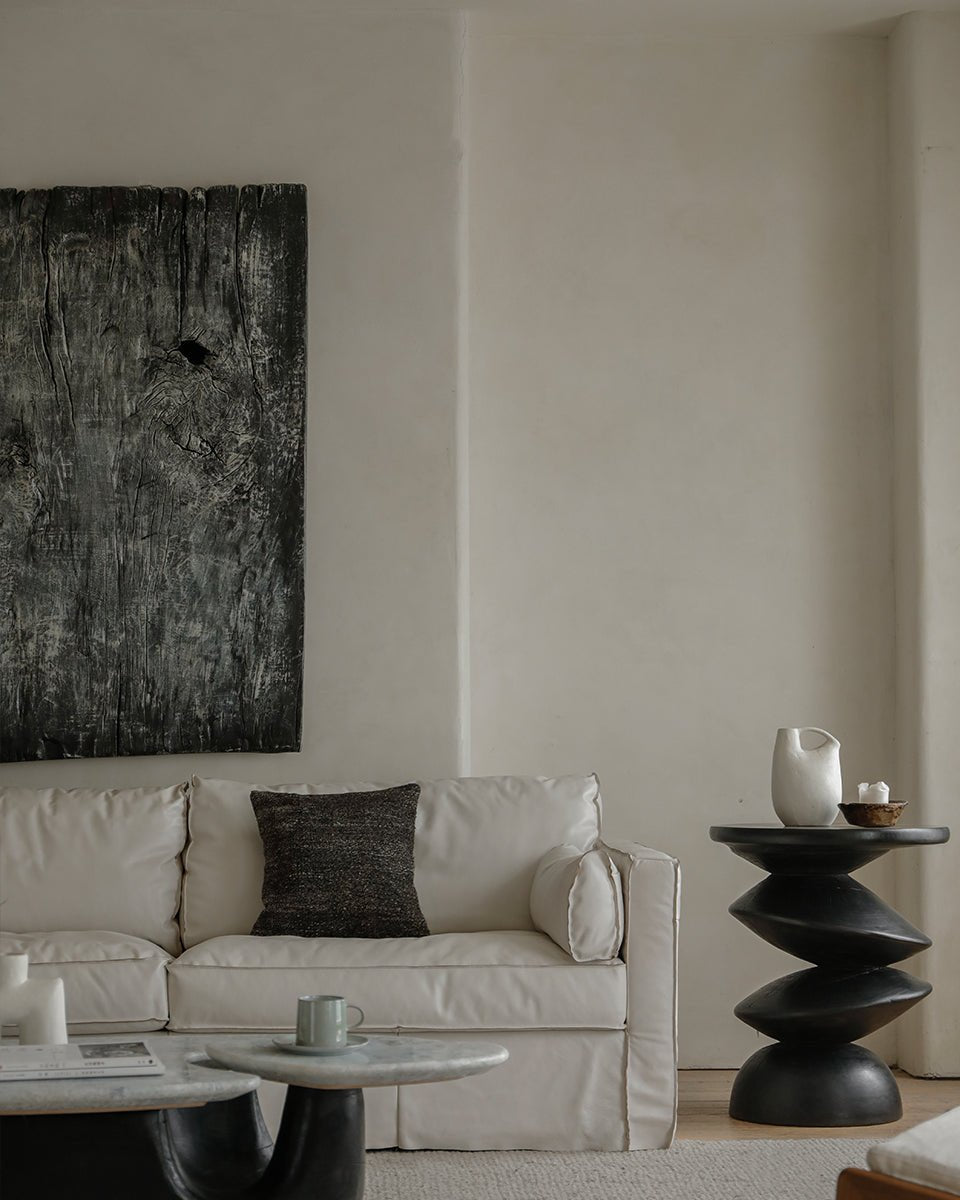 Canapé en cuir à jupe