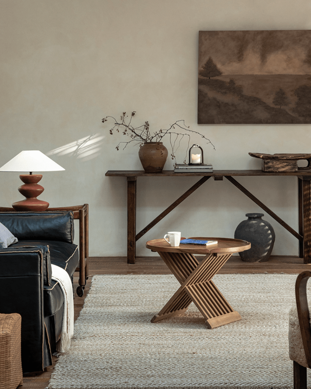 Table basse pliante avec plateau