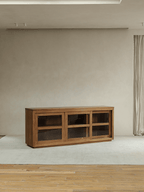 Bibliothèque à façade vitrée