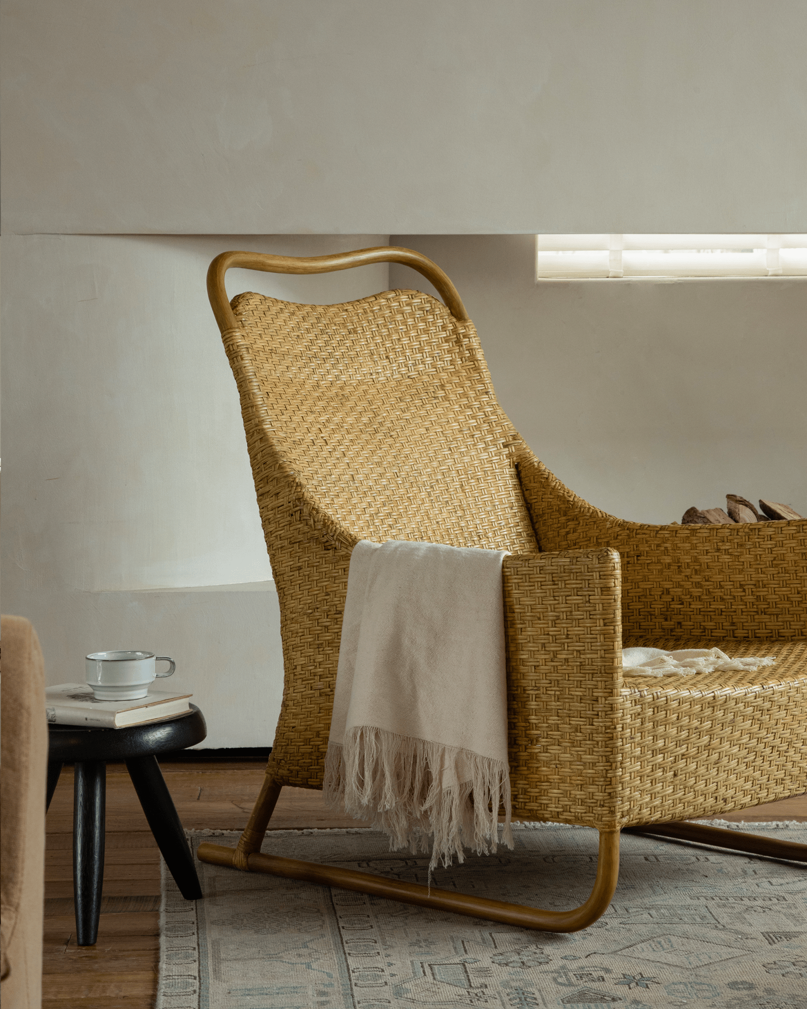 Fauteuil lounge en rotin Sled